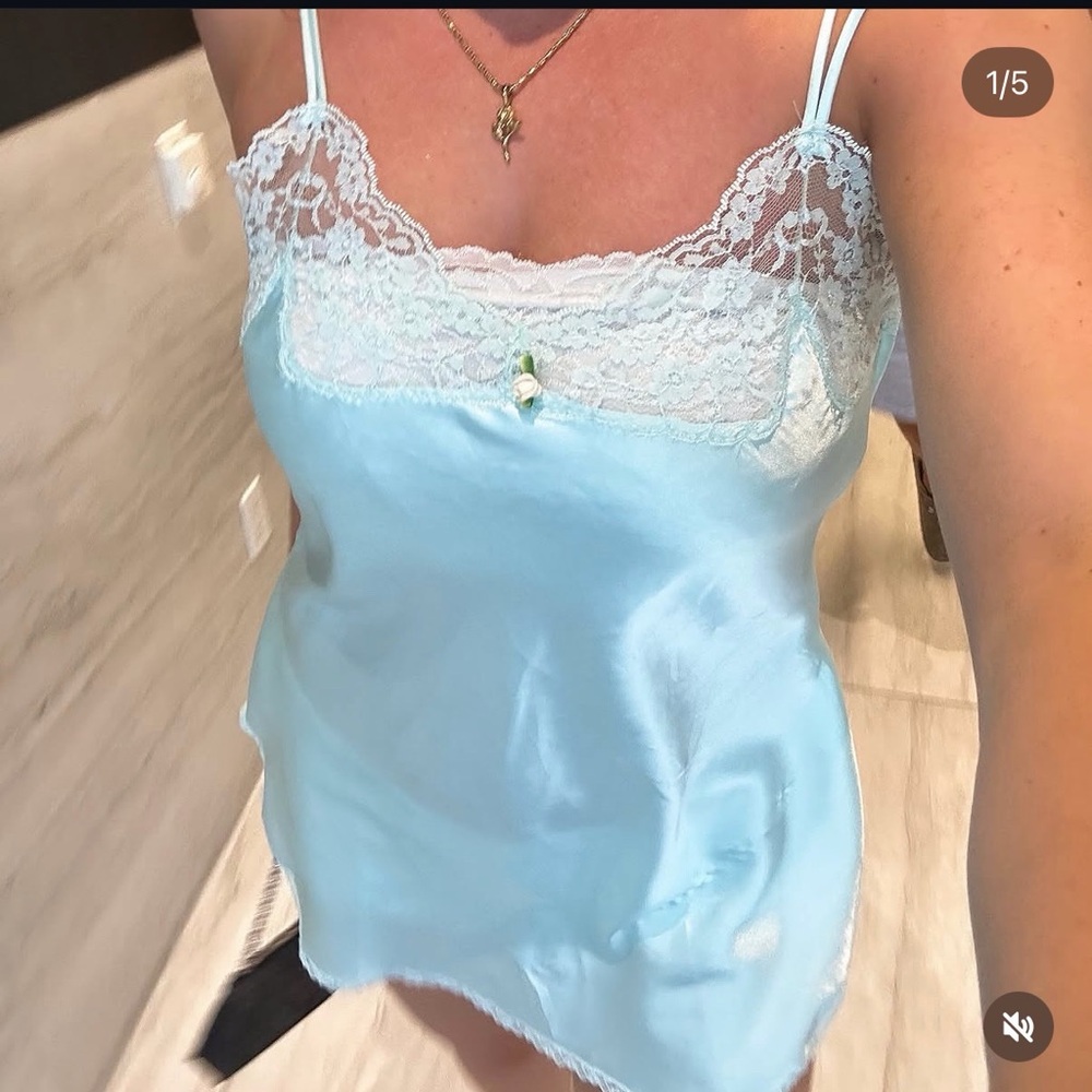 Vintage Victoria’s Secret lace rose mini dress